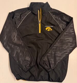 Men's Iowa Hawkeyes GIII Sports by Carl Banks Pullover 1/4 Zip Windbreaker L